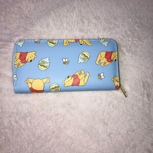 Winnie Pooh zipped long Wallet Card Holder cute birthday gift 7.6x4x1 New